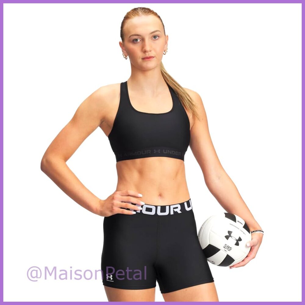 Crossback Mid Impact Sports Bra with Removable Cups, 100% Polyester